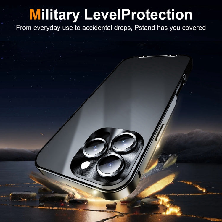 For iPhone 16 Pro Max Frosted Metal Phone Case(Black)
