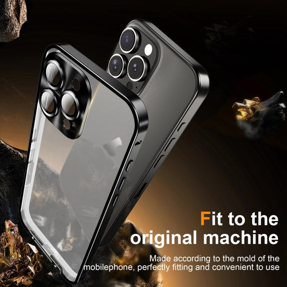 For iPhone 16 Pro Max Frosted Metal Phone Case(Black)
