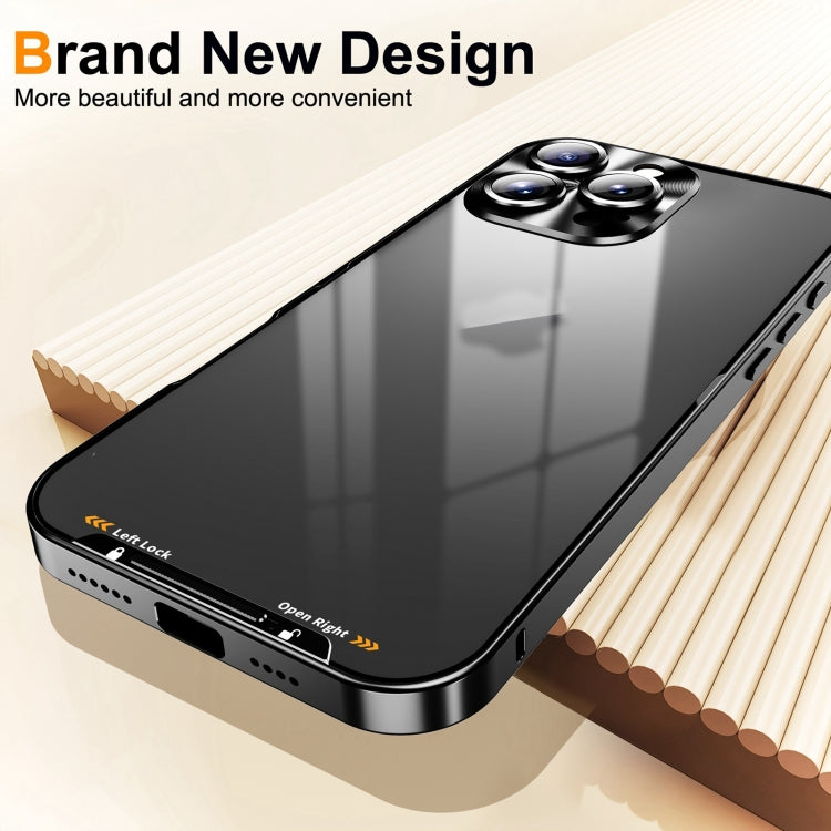For iPhone 16 Pro Max Frosted Metal Phone Case(Black)