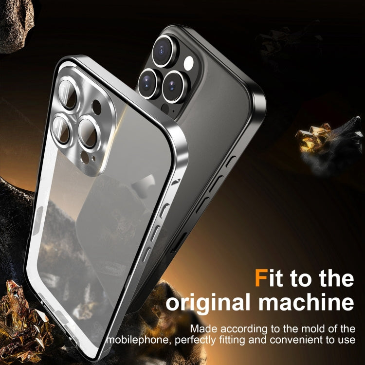 For iPhone 16 Pro Max Frosted Metal Phone Case(Silver)