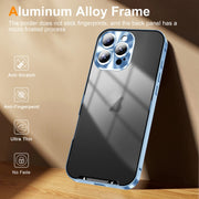 For iPhone 16 Pro Max Frosted Metal Phone Case(Blue)