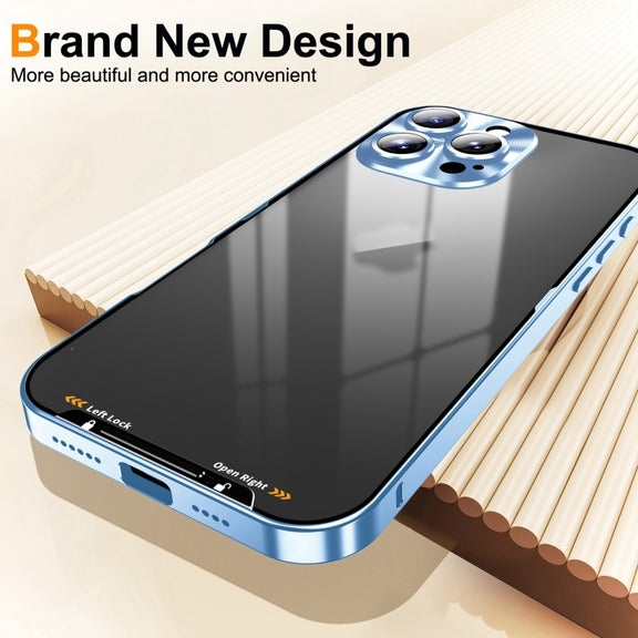For iPhone 16 Pro Max Frosted Metal Phone Case(Blue)