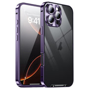 For iPhone 16 Pro Max Frosted Metal Phone Case(Purple)