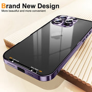 For iPhone 16 Pro Max Frosted Metal Phone Case(Purple)