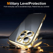 For iPhone 16 Pro Max Frosted Metal Phone Case(Gold)