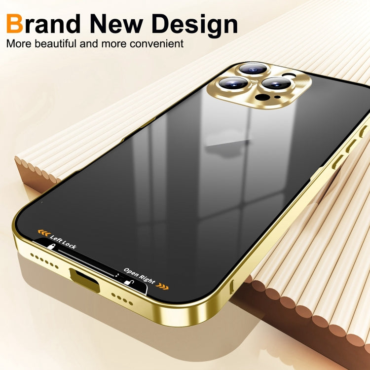 For iPhone 16 Pro Max Frosted Metal Phone Case(Gold)