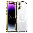 For iPhone 16 Frosted MagSafe Magnetic Metal Phone Case(Gold) - iPhone 16 Cases by PMC TechLife | Online Shopping South Africa | PMC TechLife | Buy Now Pay Later Mobicred