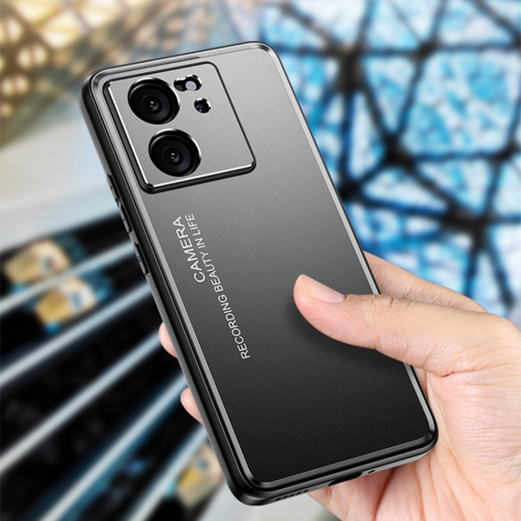 For Redmi K70 Ultra Frosted Metal Phone Case(Black)