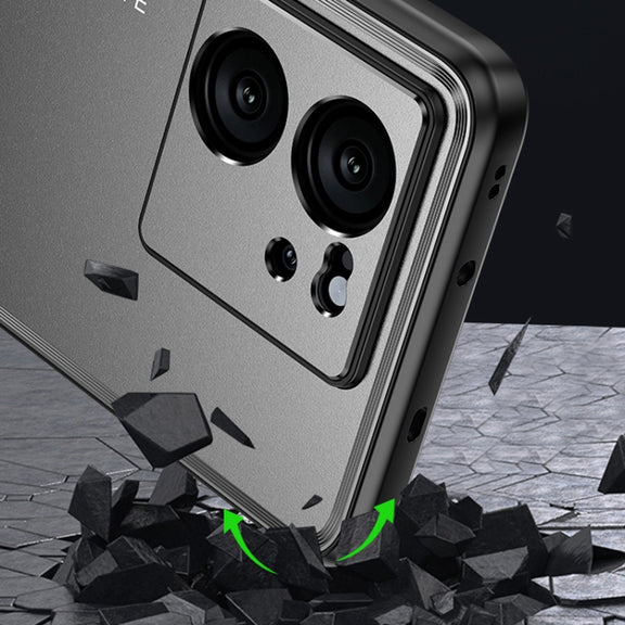 For Redmi K70 Ultra Frosted Metal Phone Case(Black)