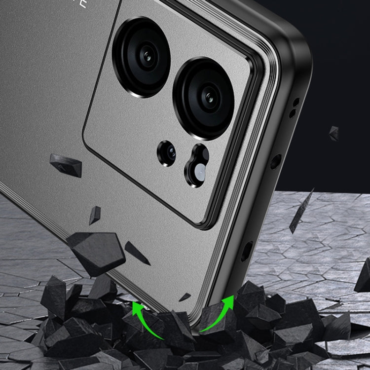 For Xiaomi Redmi K70 Frosted Metal Phone Case(Blue)