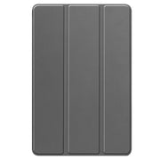 For Lenovo Tab P12/Xiaoxin Pad Pro 12.7 inch Custer Solid Color 3-Fold Stand Leather Tablet Case(Grey)