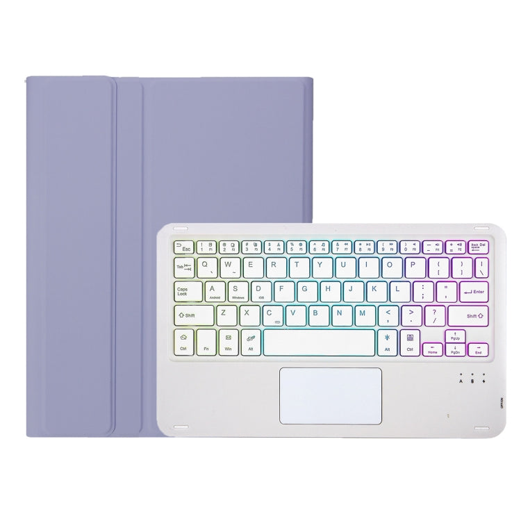For Huawei MatePad Air 11.5 inch 2023 AH14-AS Lambskin Texture Ultra-thin Detachable Backlight Bluetooth Keyboard Leather Case with Touchpad(Purple)