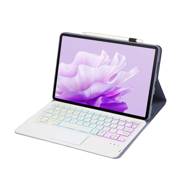 For Huawei MatePad Air 11.5 inch 2023 AH14-AS Lambskin Texture Ultra-thin Detachable Backlight Bluetooth Keyboard Leather Case with Touchpad(Purple)