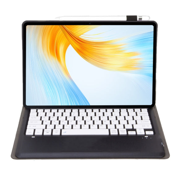For Honor MagicPad 13 AH16 TPU Ultra-thin Detachable Bluetooth Keyboard Tablet Leather Case(Black + White)