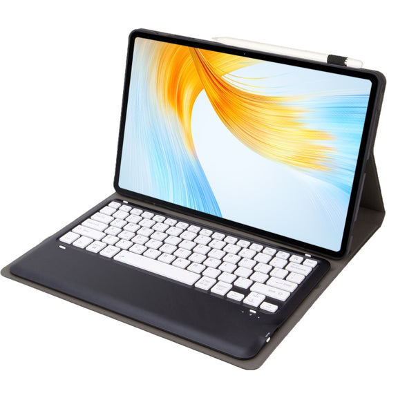 For Honor MagicPad 13 AH16 TPU Ultra-thin Detachable Bluetooth Keyboard Tablet Leather Case(Black + White)