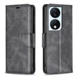 For Honor X7b Lambskin Texture Pure Color Flip Leather Phone Case(Black) - Honor Cases by PMC TechLife | Online Shopping South Africa | PMC TechLife