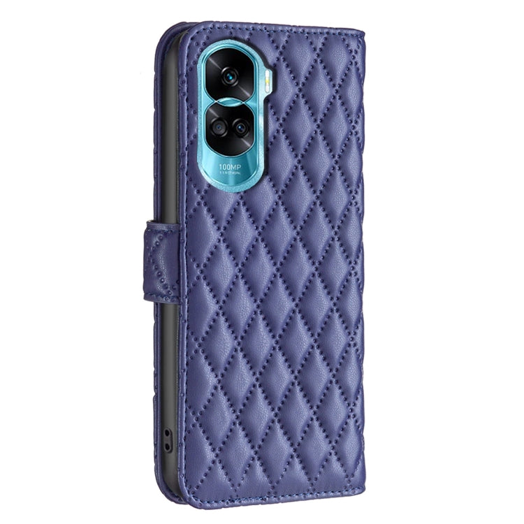 For Honor 90 Lite/X50i Diamond Lattice Wallet Flip Leather Phone Case(Blue)