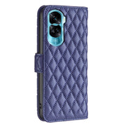 For Honor 90 Lite/X50i Diamond Lattice Wallet Flip Leather Phone Case(Blue)