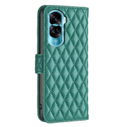 For Honor 90 Lite/X50i Diamond Lattice Wallet Flip Leather Phone Case(Green)