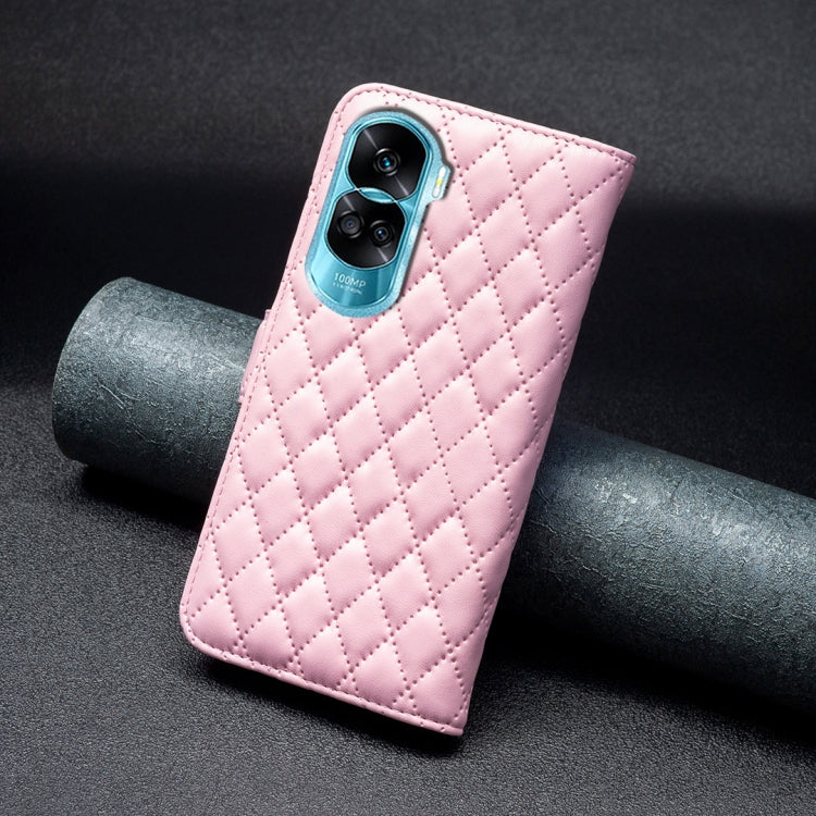 For Honor 90 Lite/X50i Diamond Lattice Wallet Flip Leather Phone Case(Pink)