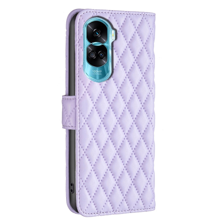 For Honor 90 Lite/X50i Diamond Lattice Wallet Flip Leather Phone Case(Purple)