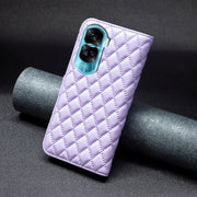 For Honor 90 Lite/X50i Diamond Lattice Wallet Flip Leather Phone Case(Purple)