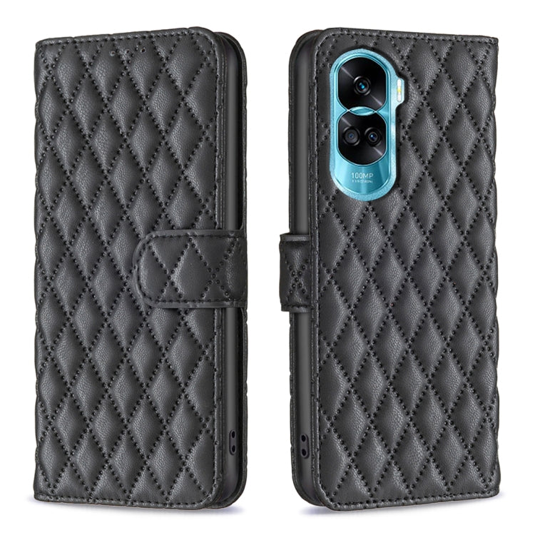 For Honor 90 Lite/X50i Diamond Lattice Wallet Flip Leather Phone Case(Black)