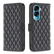 For Honor 90 Lite/X50i Diamond Lattice Wallet Flip Leather Phone Case(Black)
