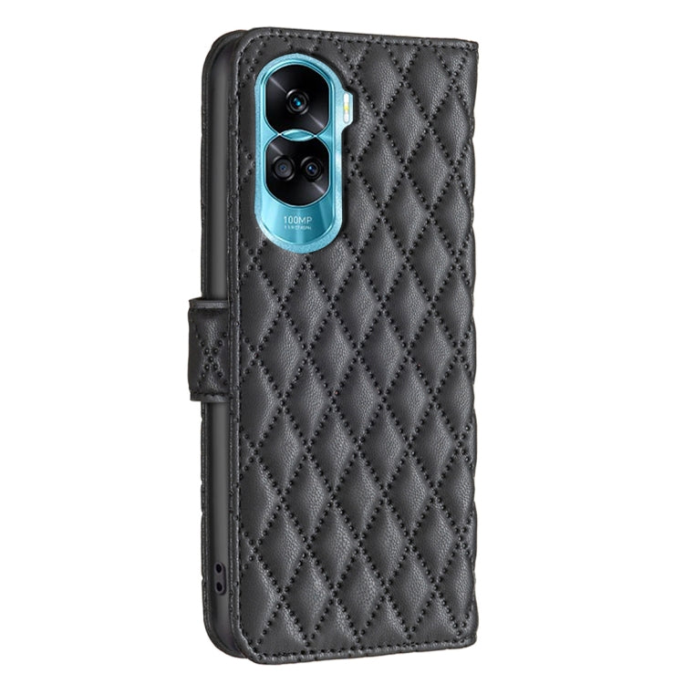 For Honor 90 Lite/X50i Diamond Lattice Wallet Flip Leather Phone Case(Black)