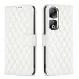 For Honor 90 Pro Diamond Lattice Wallet Flip Leather Phone Case(White) - Honor Cases by PMC TechLife | Online Shopping South Africa | PMC TechLife | Buy Now Pay Later Mobicred
