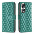 For Honor 90 Pro Diamond Lattice Wallet Flip Leather Phone Case(Green) - Honor Cases by PMC TechLife | Online Shopping South Africa | PMC TechLife | Buy Now Pay Later Mobicred