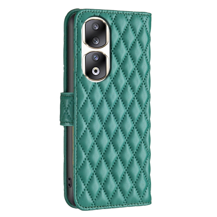 For Honor 90 Pro Diamond Lattice Wallet Flip Leather Phone Case(Green)