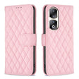 For Honor 90 Pro Diamond Lattice Wallet Flip Leather Phone Case(Pink) - Honor Cases by PMC TechLife | Online Shopping South Africa | PMC TechLife | Buy Now Pay Later Mobicred