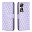 For Honor 90 Pro Diamond Lattice Wallet Flip Leather Phone Case(Purple) - Honor Cases by PMC TechLife | Online Shopping South Africa | PMC TechLife | Buy Now Pay Later Mobicred