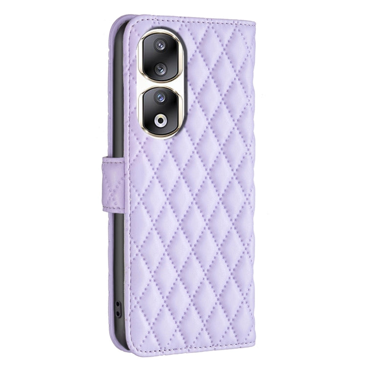 For Honor 90 Pro Diamond Lattice Wallet Flip Leather Phone Case(Purple)