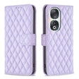 For Honor 90 5G Diamond Lattice Wallet Flip Leather Phone Case(Purple) - Honor Cases by PMC TechLife | Online Shopping South Africa | PMC TechLife | Buy Now Pay Later Mobicred