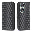For Honor 90 5G Diamond Lattice Wallet Flip Leather Phone Case(Black) - free shipping - PMC TechLife - Order now!