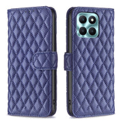 For Honor X6a Diamond Lattice Wallet Flip Leather Phone Case(Blue)