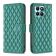 For Honor X6a Diamond Lattice Wallet Flip Leather Phone Case(Green) - Honor Cases by PMC TechLife | Online Shopping South Africa | PMC TechLife | Buy Now Pay Later Mobicred