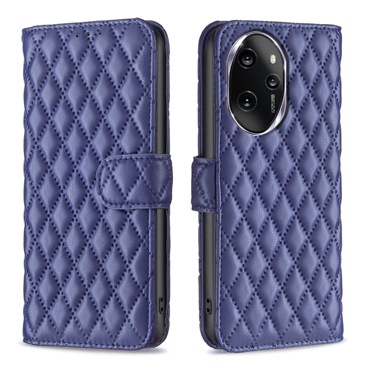 For Honor 100 Pro Diamond Lattice Wallet Flip Leather Phone Case(Blue)
