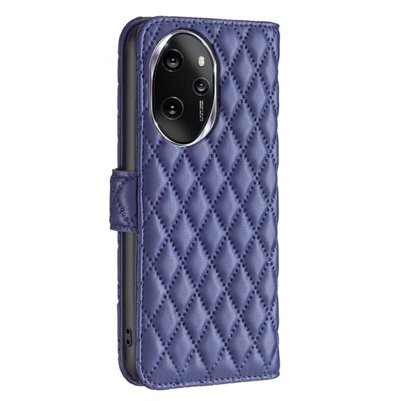 For Honor 100 Pro Diamond Lattice Wallet Flip Leather Phone Case(Blue)