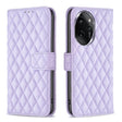 For Honor 100 Pro Diamond Lattice Wallet Flip Leather Phone Case(Purple) - Honor Cases by PMC TechLife | Online Shopping South Africa | PMC TechLife | Buy Now Pay Later Mobicred