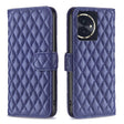 For Honor 100 Diamond Lattice Wallet Flip Leather Phone Case(Blue) - Honor Cases by PMC TechLife | Online Shopping South Africa | PMC TechLife | Buy Now Pay Later Mobicred