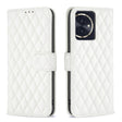 For Honor 100 Diamond Lattice Wallet Flip Leather Phone Case(White) - Honor Cases by PMC TechLife | Online Shopping South Africa | PMC TechLife | Buy Now Pay Later Mobicred
