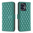 For Honor 100 Diamond Lattice Wallet Flip Leather Phone Case(Green) - Honor Cases by PMC TechLife | Online Shopping South Africa | PMC TechLife | Buy Now Pay Later Mobicred