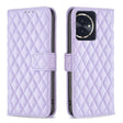 For Honor 100 Diamond Lattice Wallet Flip Leather Phone Case(Purple) - Honor Cases by PMC TechLife | Online Shopping South Africa | PMC TechLife | Buy Now Pay Later Mobicred