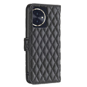 For Honor 100 Diamond Lattice Wallet Flip Leather Phone Case(Black)
