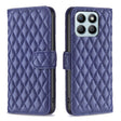 For Honor X8b Diamond Lattice Wallet Flip Leather Phone Case(Blue) - Honor Cases by PMC TechLife | Online Shopping South Africa | PMC TechLife | Buy Now Pay Later Mobicred