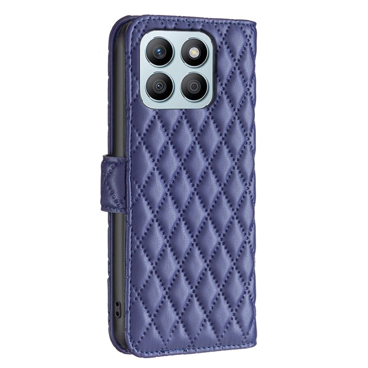 For Honor X8b Diamond Lattice Wallet Flip Leather Phone Case(Blue)