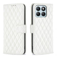 For Honor X8b Diamond Lattice Wallet Flip Leather Phone Case(White) - Honor Cases by PMC TechLife | Online Shopping South Africa | PMC TechLife | Buy Now Pay Later Mobicred